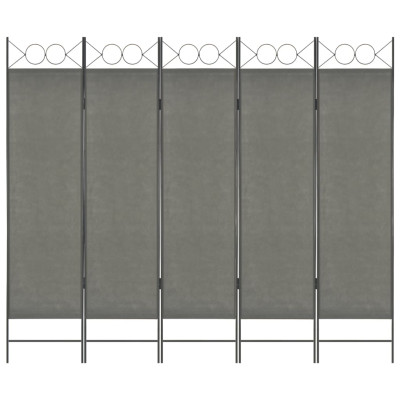 Paravan 5-delni antracit 200x180 cm
