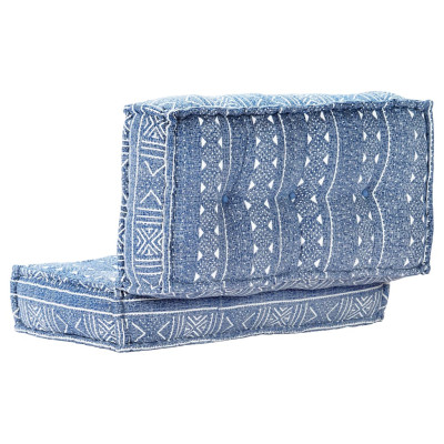 Tabure 100x100x20 cm indigo blago