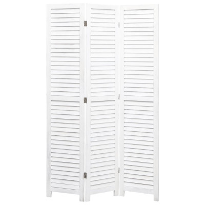 Paravan 3-delni bel 105x165 cm les