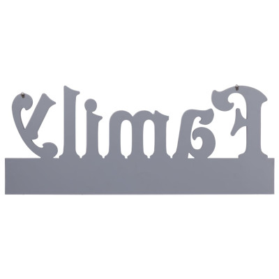 Stenski obešalnik za plašče FAMILY siv 74x29,5 cm