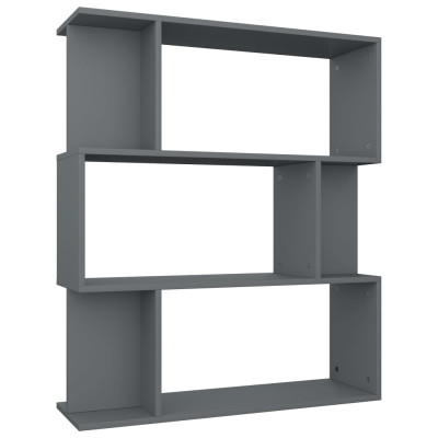 Knjižna omara/paravan siva 80x24x96 cm iverna plošča