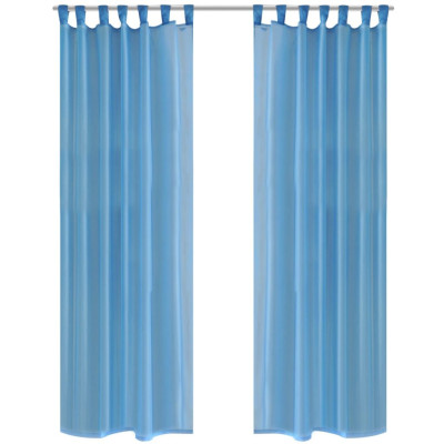 Turkizna Prosojna Zavesa 140 x 245 cm 2 kosa