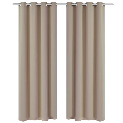 2 kosa krem zaves z obročki 135 x 245 cm