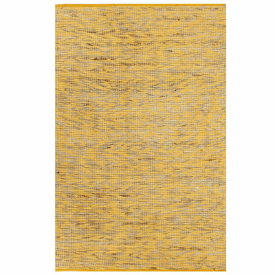 Preproga iz jute ročno izdelana rumena in naravna 80x160 cm