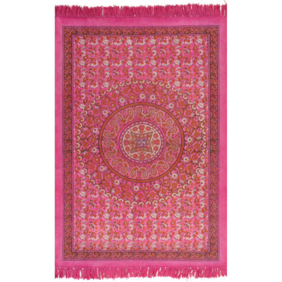 Kilim preproga iz bombaža z vzorcem 120x180 cm fuksija