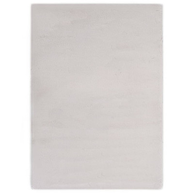 Preproga 120x160 cm umetno zajčje krzno siva