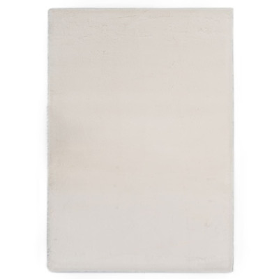 Preproga 160x230 cm umetno zajčje krzno krem