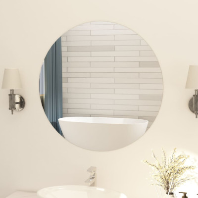 Ogledalo brez okvirja okroglo 80 cm steklo