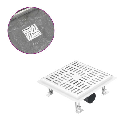 Kanaleta za tuš z vzorcem 23x23 cm nerjaveče jeklo