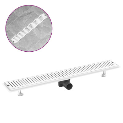 Kanaleta za tuš z režami 83x14 cm nerjaveče jeklo