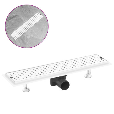 Kanaleta za tuš z luknjicami 53x14 cm nerjaveče jeklo