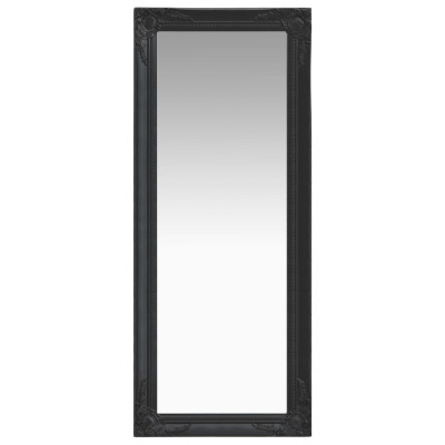 Stensko ogledalo v baročnem stilu 50x120 cm črno
