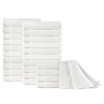 Brisače za roke 25 kosov bombaž 350 gsm 50x100 cm bele