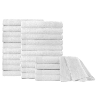 Brisače za savno 25 kosov bombaž 350 gsm 80x200 cm bele