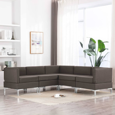 Sedežna garnitura 5-delna blago taupe