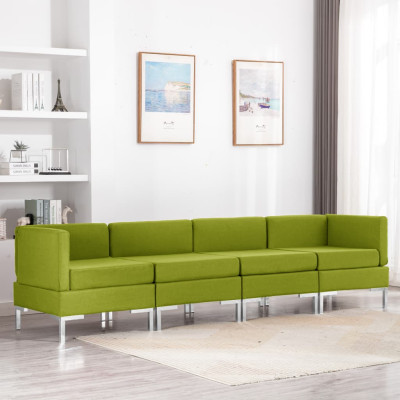 Sedežna garnitura 4-delna blago zelena