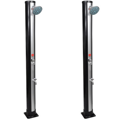 Zunanji solarni tuši z glavo za tuš in pipo 2 kosa 35 L