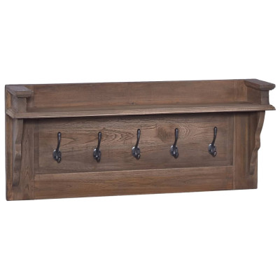 Stensko obešalo za plašče 80x17x35 cm trdna tikovina