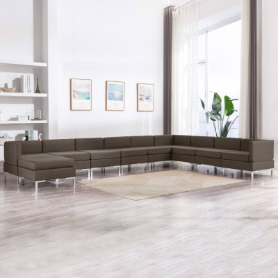 Sedežna garnitura 10-delna blago taupe