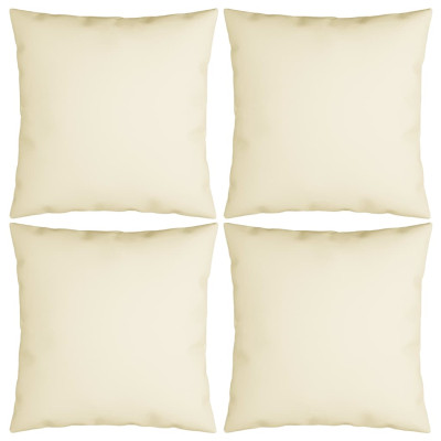 Okrasna blazina 4 kosi krem 40x40 cm blago