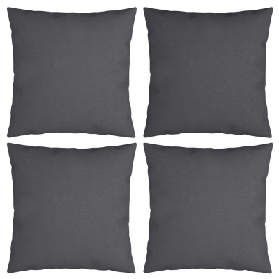 Okrasne blazine 4 kosi antracitne 50x50 cm blago