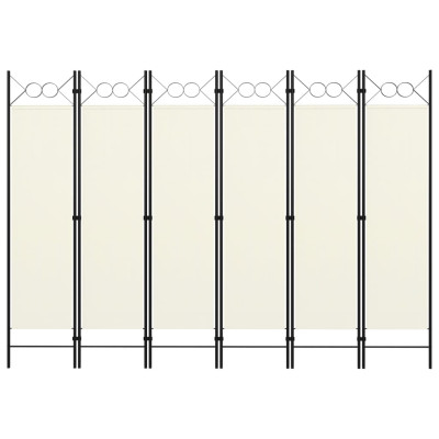 Paravan 6-delni bel 240x180 cm