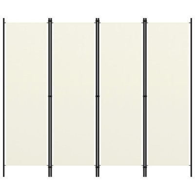 Paravan 4-delni bel 200x180 cm