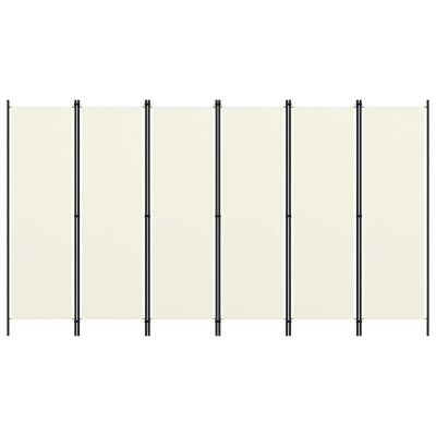 Paravan 6-delni bel 300x180 cm