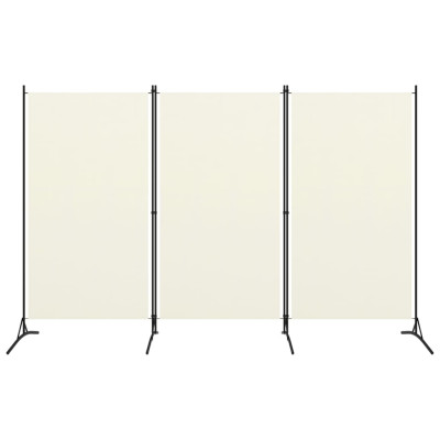 Paravan 3-delni bel 260x180 cm tkanina