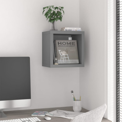 Stenska kockasta polica siva 37x29,5x37 cm mediapan