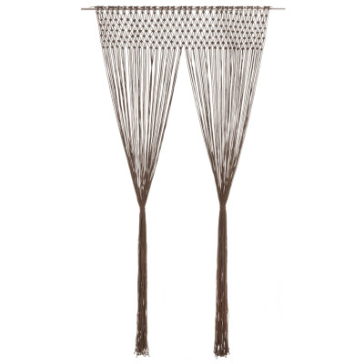 Zavesa makrame taupe 140x240 cm bombaž