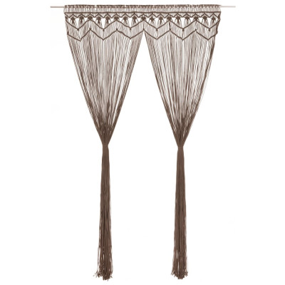 Zavesa makrame taupe 140x240 cm bombaž