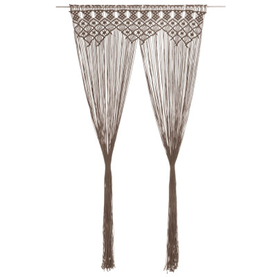 Zavesa makrame taupe 140x240 cm bombaž