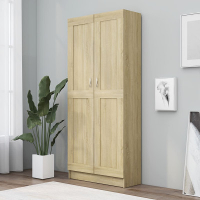 Knjižna omara sonoma hrast 82,5x30,5x185,5 cm iverna plošča