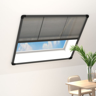 Plise komarnik za okna aluminij antraciten 120x120 cm