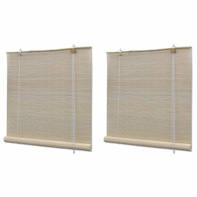 Rolo senčilo iz naravnega bambusa 2 kosa 120x160 cm