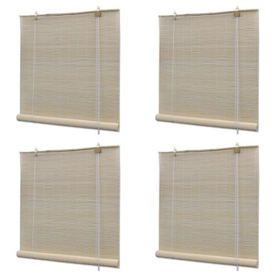 Rolo senčilo iz naravnega bambusa 4 kosi 120x160 cm