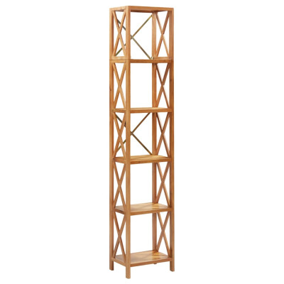 Polica 6-nadstropna 40x30x205 cm trdna hrastovina
