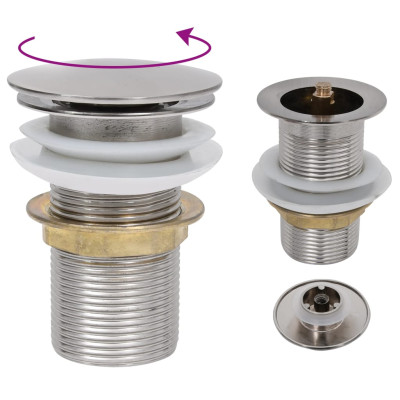 Sifon s funkcijo proti prelivanju krom 6,4x6,4x9,1 cm