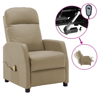 Električni masažni stol kapučino umetno usnje