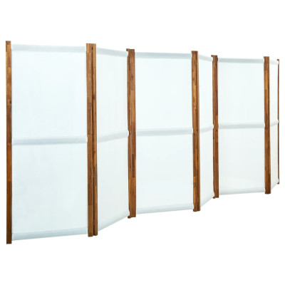 Paravan 6-delni kremno bel 420x170 cm