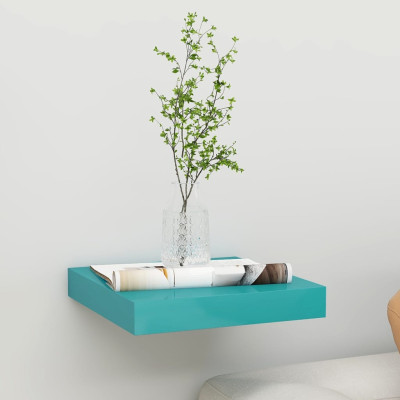 Stenska polica modra 23x23,5x3,8 cm MDF