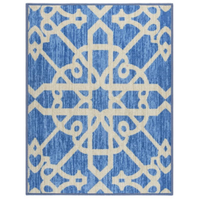 Tepih tekač moder 80x100 cm