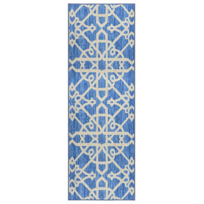 Tepih tekač moder 80x250 cm