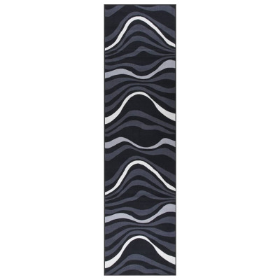 Tepih tekač črn 80x350 cm