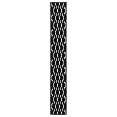 Tepih tekač BCF črn in bel 60x450 cm