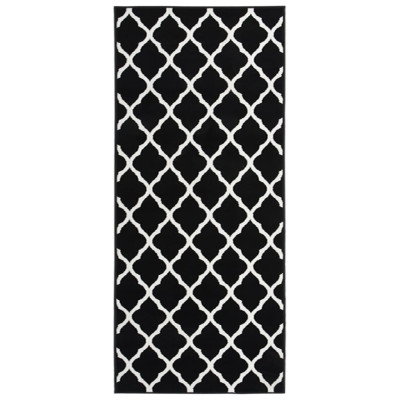 Tepih tekač BCF črn in bel 80x150 cm