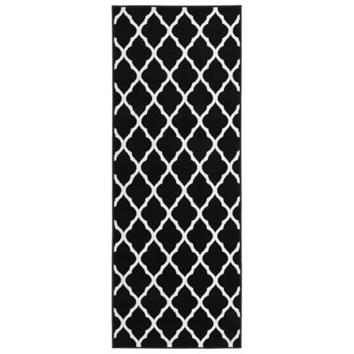 Tepih tekač BCF črn in bel 80x200 cm