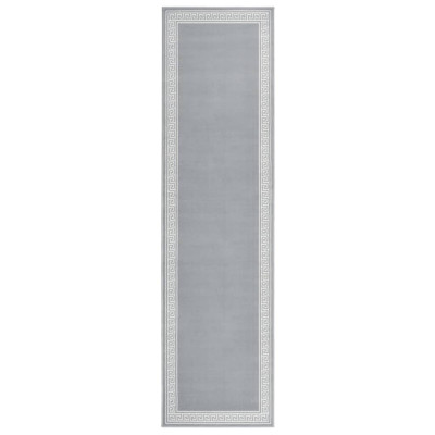 Tepih tekač BCF siv z motivom 80x350 cm