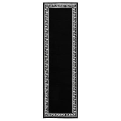 Tepih tekač BCF črn z motivom 60x200 cm